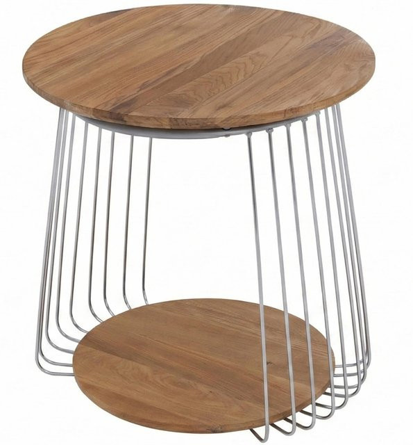 MCA Couchtisch MCW-P60 rund aus Metall und MDF in Braun, Durchmesser: 50 cm, Höhe: 52 cm - Bild 2