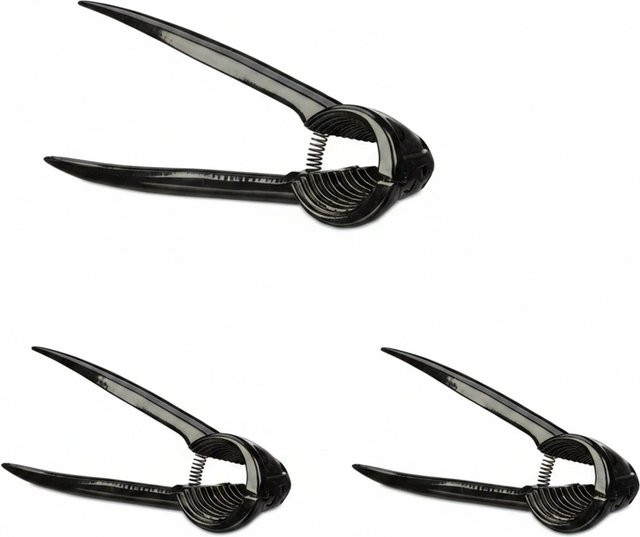 Relaxdays Nussknacker aus Aluminium in Schwarz, 3er Set, B/T/H: 18,5 x 7,5 x 6 cm - Bild 1