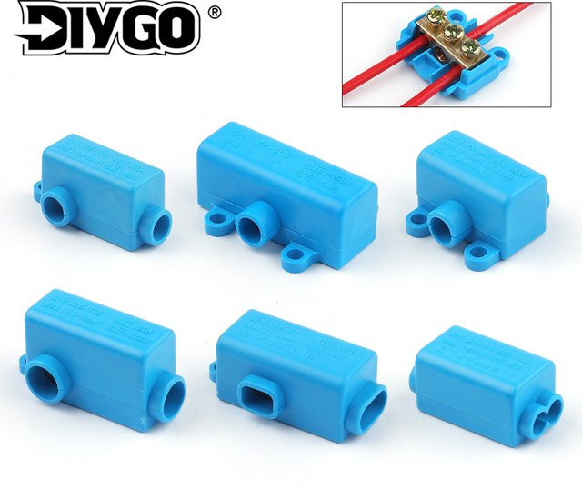 DIY GO 5er Set Anschlussklemmen ZK-306 ZK-506 Junction Box mit 60A 400V in Blau - Bild 1
