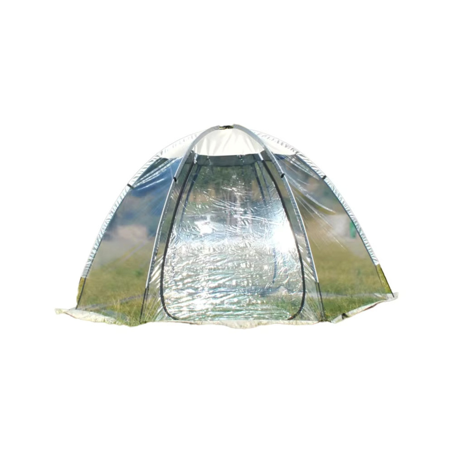 Transparentes PVC-Bubble-Zelt für 6 Personen als Allwetter-Dome mit 360 Grad Panoramablick für Camping und Garten - Bild 3