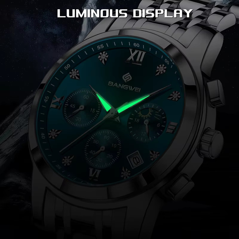 LIGE Armbanduhr Chronograph, Diamantbesetzt, Quarz, Edelstahl, Silber, Damen - Bild 4