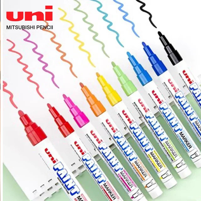 Uni PX-21 Permanent Marker wasserfester Graffiti Marker für Automobil und Möbel mit Bullet Spitze - Bild 1