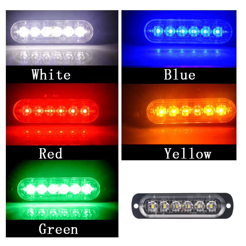 LED Arbeitsleuchte mit 6 LEDs für Auto, LKW und Boot, 12V Punktstrahler in Schwarz und Blau - Bild 4