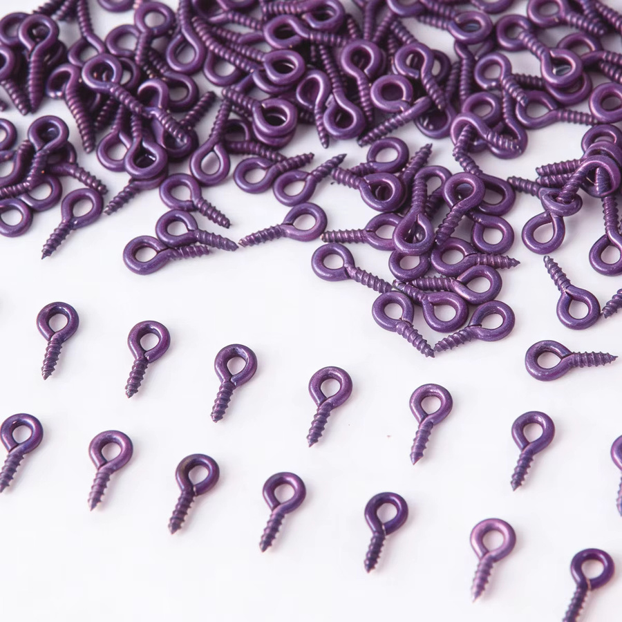 Ösennägel Zinklegierung, Lila, 4x8mm - Bild 2