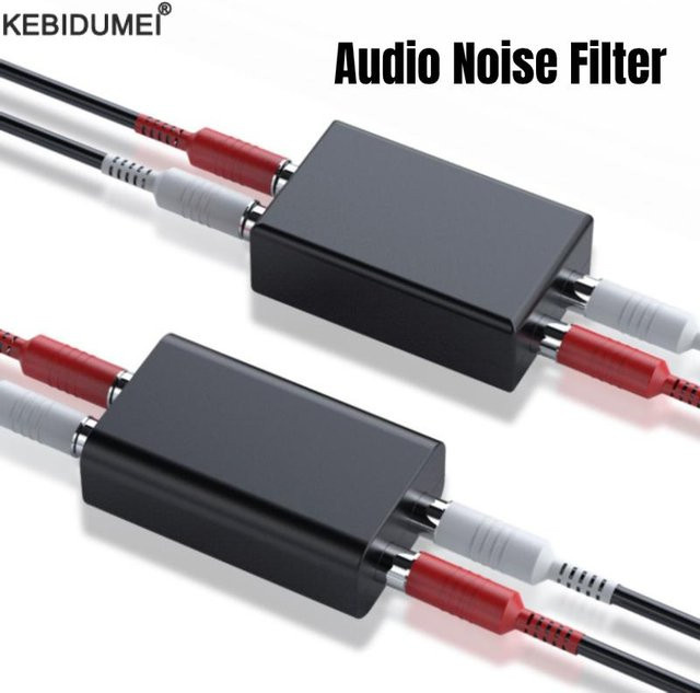 kebidumei RCA Audio Noise Filter Black zur Beseitigung von Störungen und Bodenbrummen für dein Home Stereo oder Auto Audio System - Bild 1