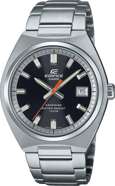 Casio Edifice Armbanduhr, Quarz, Edelstahl, Schwarz, 38 mm, Herren - Bild 1