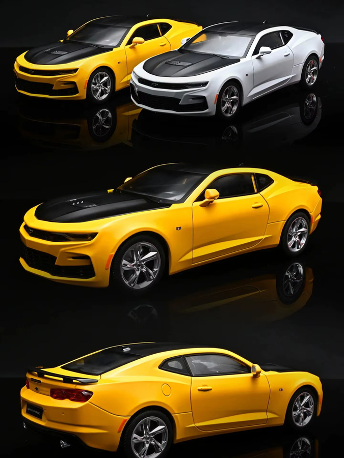Maisto Transformers Chevrolet Camaro Limousine, 1:18, Metall, Gelb, Weiß - Bild 7