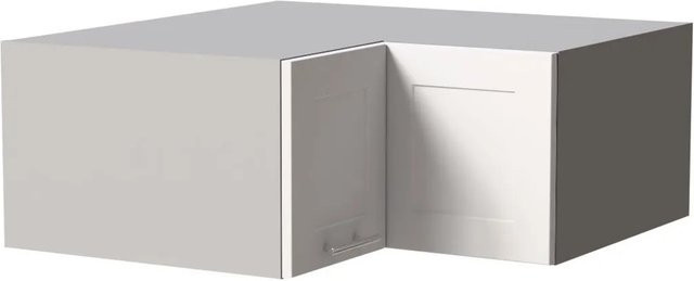 Feldmann-Wohnen Eckaufsatzschrank Oslo Küchenschrank mit Soft-Close-Türen in Grau und Weiß Matt, B/T/H: 90 x 36 x 90 cm - Bild 1
