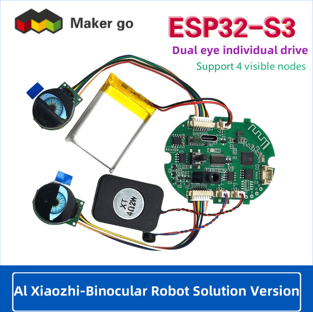 QSZNTEC RoPet Open-Source KI-Roboter-Lösung mit binokularem Kamerasystem und interaktiven Expressions-Augen in Multicolour - Bild 1