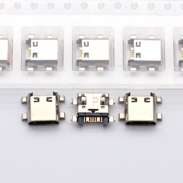 50 Stück Micro USB Lade-Dock-Stecker für Samsung Galaxy J5 J7 Serie in Silber - Bild 1