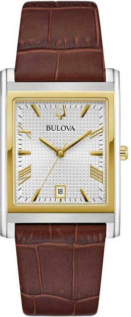 Bulova Armbanduhr, Quarz, Edelstahl, Silber, Leder, 29 mm, Unisex - Bild 1