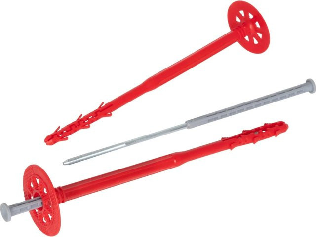 Protektor Dämmstoffdübel für WDVS mit Stahlnagel, Farbe: Rot, 100 Stück, Durchmesser: 10 mm, Länge: 300 mm - Bild 1