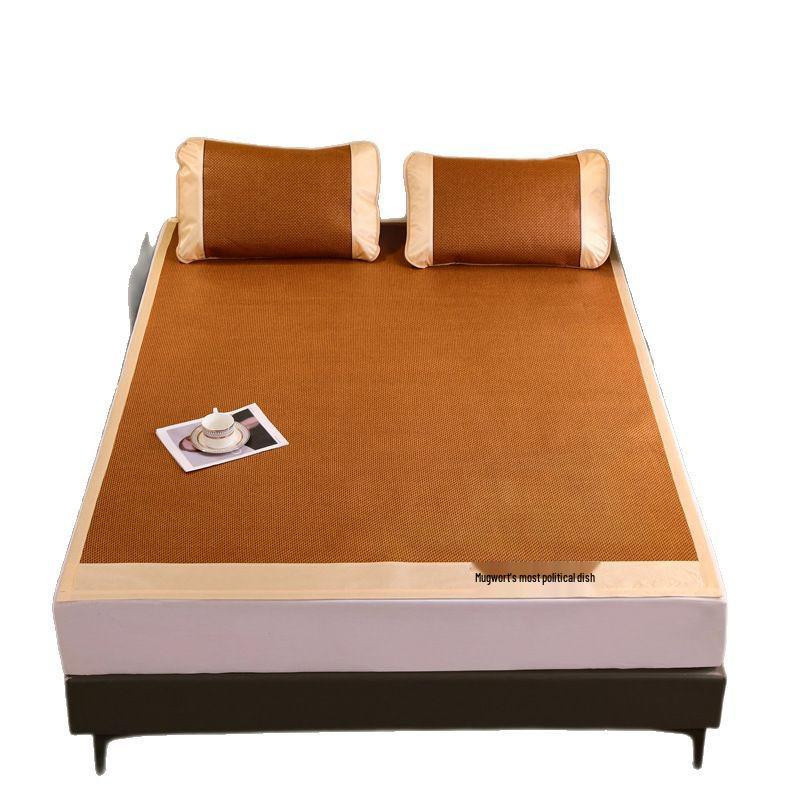 HomeHarmony Sommer Artemisia Rattan Dreiteiliges Faltbares Doppelbettmatten-Set aus Eisseide, Farbe: Braun, B/T/H: 90 x 200 cm - Bild 4