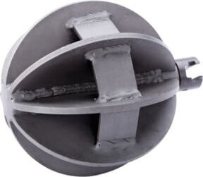 Rothenberger Kugelkopffräser mit 22 mm Kupplung, 8-Blatt, Durchmesser: 115 mm, grau - Bild 1