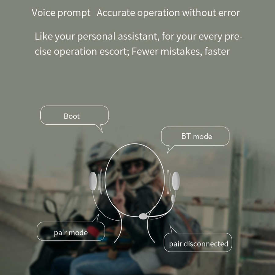 Wasserdichte Bluetooth Motorrad-Gegensprechanlage mit Helm-Headset für ATV in Schwarz - Bild 2