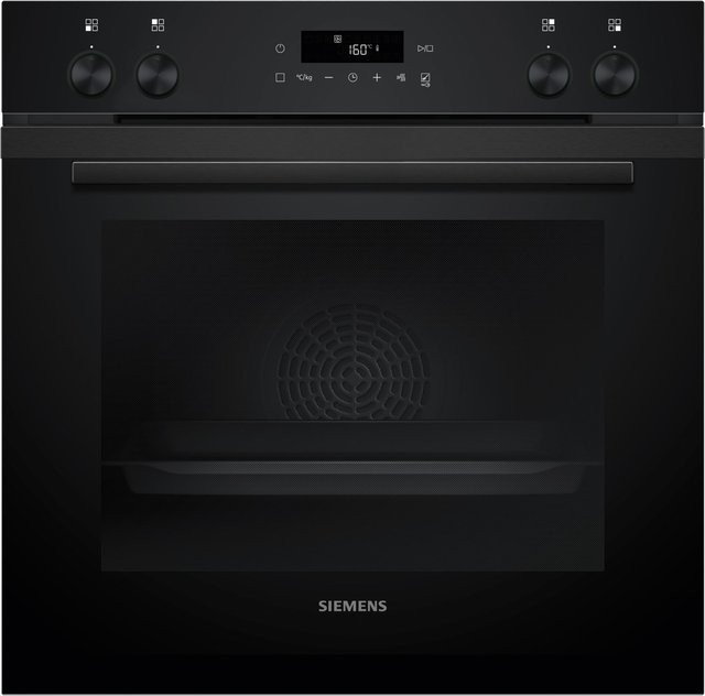 Siemens iQ300 Einbau Elektro-Herd HE271ABB4 in Schwarz mit Pyrolyse und Rapid Preheat, Breite: 59,4 cm - Bild 1