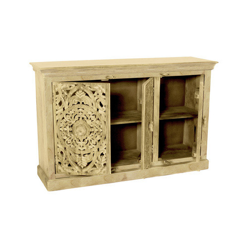 SIT Sideboard LAKADEE aus Mangoholz in Natur und Beige, B/T/H: 140 x 40 x 90 cm - Bild 2