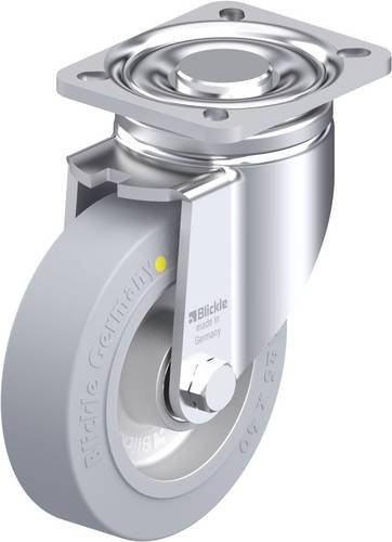 Blickle Stahlblech-Lenkrolle LH-ALEV 125K-1-SG-AS in Grau mit 125 mm Rad-Durchmesser und 250 kg Tragfähigkeit - Bild 1