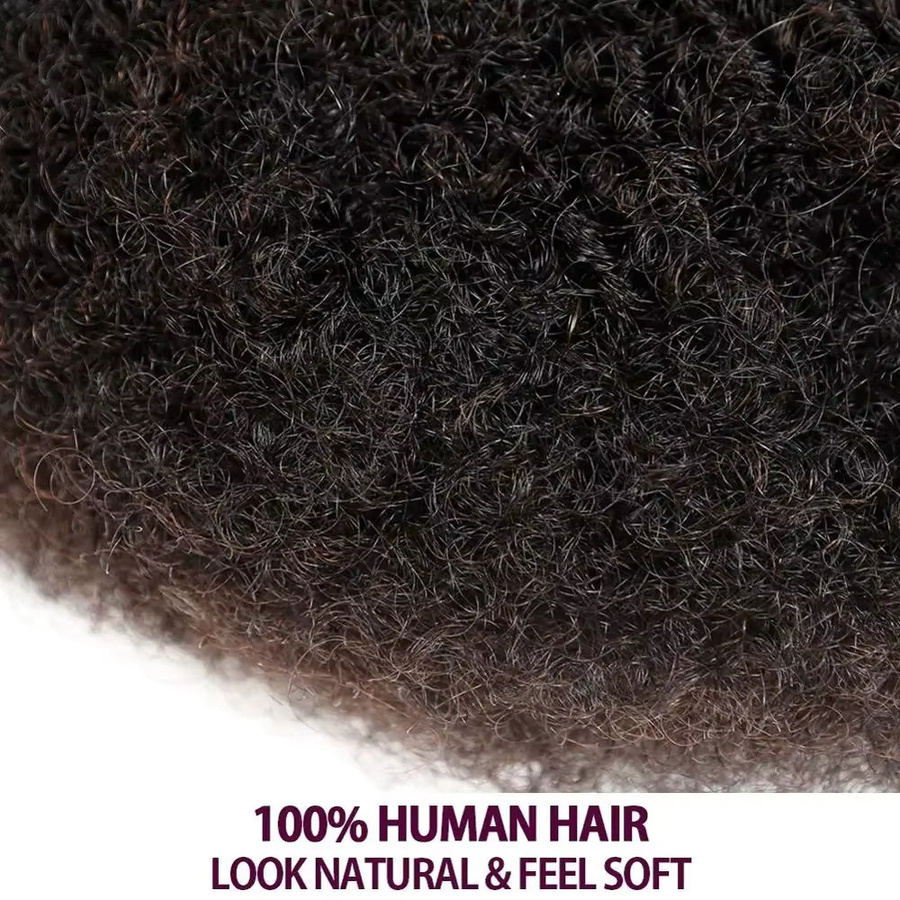 Debut Afro Kinky Curly Bulk Echthaar, Peruanisches Haar, Unisex - Bild 4