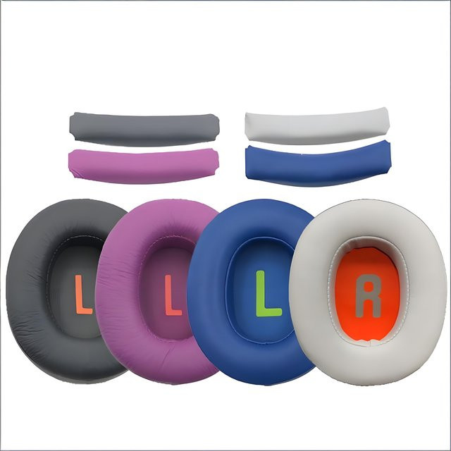 JBL Ersatz-Ohrpolster und Kopfbandpolster aus Leder mit Memory-Schaum für JR460NC Kinder-Over-Ear-Bluetooth-Kopfhörer, Schwarz/Mehrfarbig - Bild 1