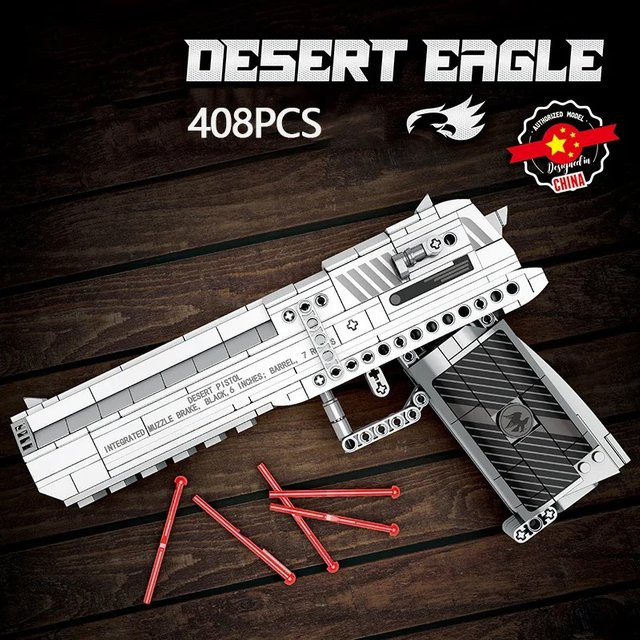 XMWL Militär Serie Desert Eagle Pistole, Baustein, 408 Teile - Bild 1