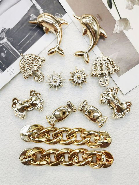 LIN KING Schuh Charms, Harz, Kristall, 12 Stück - Bild 1
