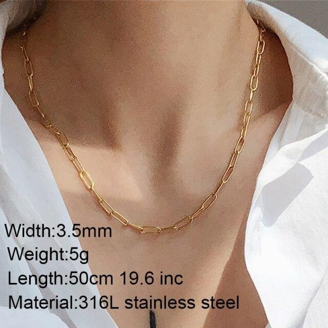 Halskette Allbestart, goldene Halskette, Choker, 50 cm, Damen - Bild 1