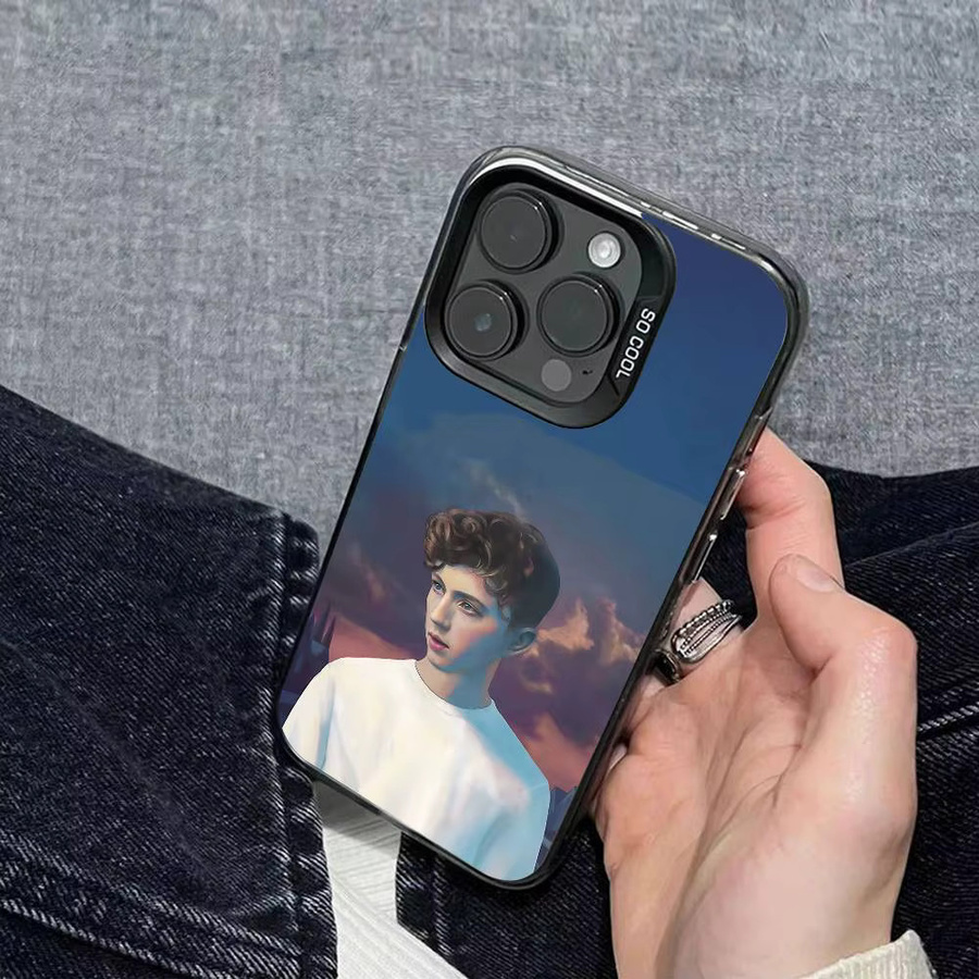 Singer T-Troye S-Sivan Handyhülle für iPhone 17 16 15 14 13 12 11 Pro Max Plus, stoßfeste Rückseite, Farbe Silber/Multicolor - Bild 5