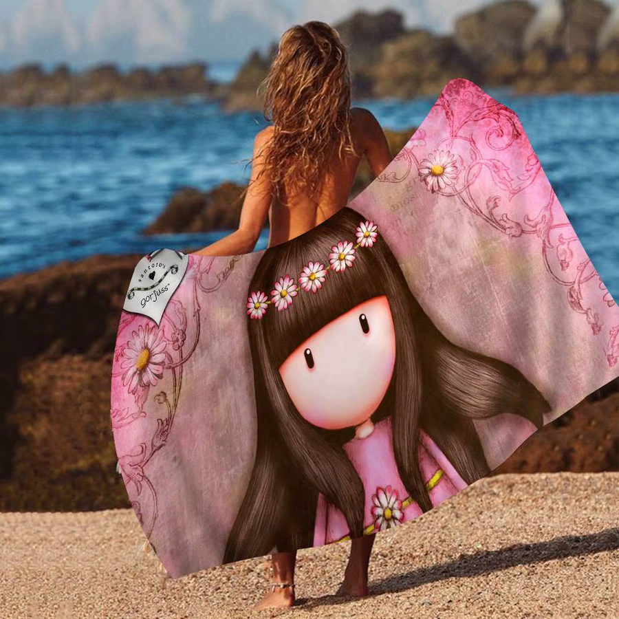 Santoro Gorjuss Mikrofaser-Strandtuch in Pink, schnelltrocknendes Sandfreies Handtuch für Strand, Pool und Yoga - Bild 5