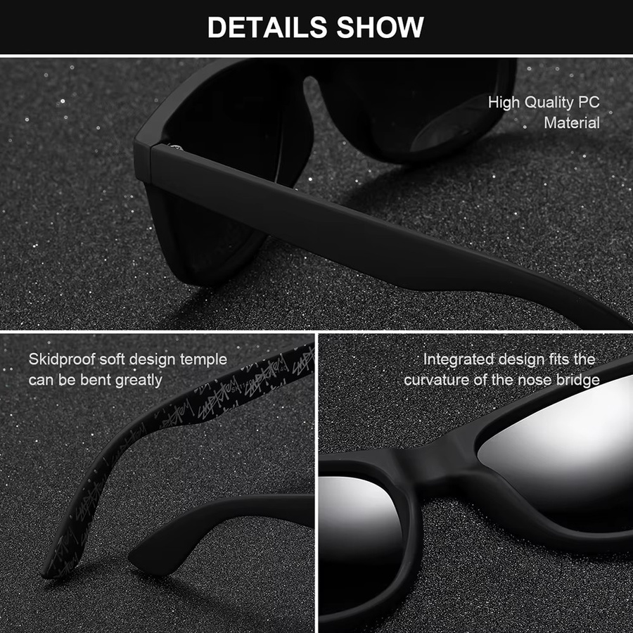 Barcur Sportsonnenbrille, Unisex, Vollrand, Kunststoff, Schwarz - Bild 2