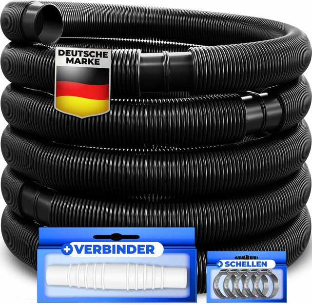 KESSER Poolschlauch in Schwarz als flexibler Schwimmbad- und Saugschlauch mit Muffen für Pool und Schwimmbecken - Bild 1