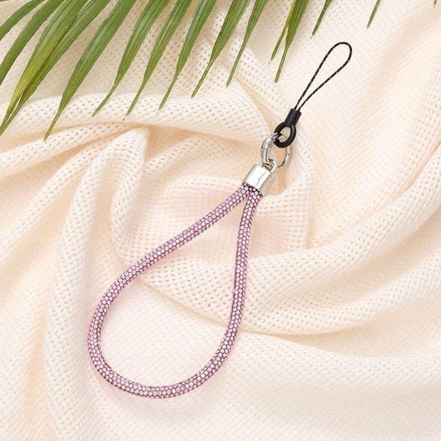 SZwatch Glitter Flashy Telefon Lanyard als Anti-Verlust Handgelenkriemen und Schlüsselanhänger in Rosa - Bild 1