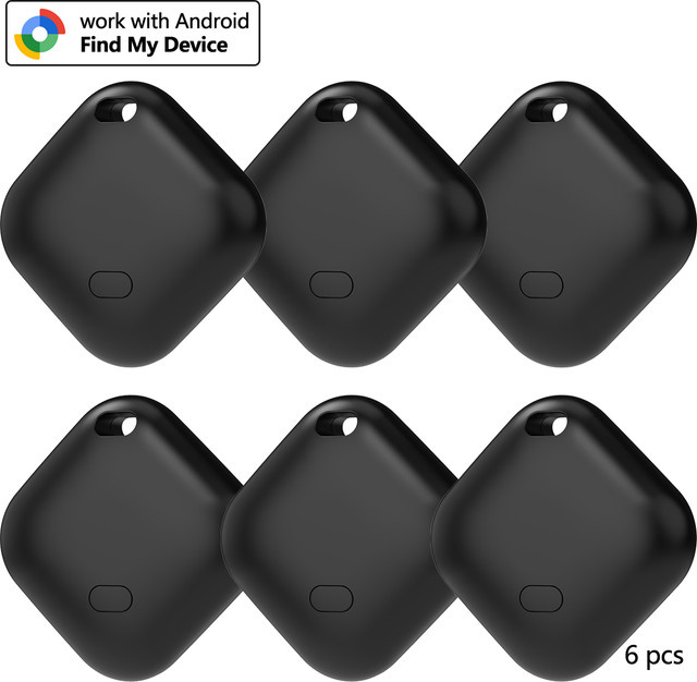 CHZHVAN Mini GPS-Tracker für Android mit Google Find My Device, tragbares Bluetooth Anti-Verlust Ortungsgerät für Schlüssel und Taschen, Schwarz - Bild 1