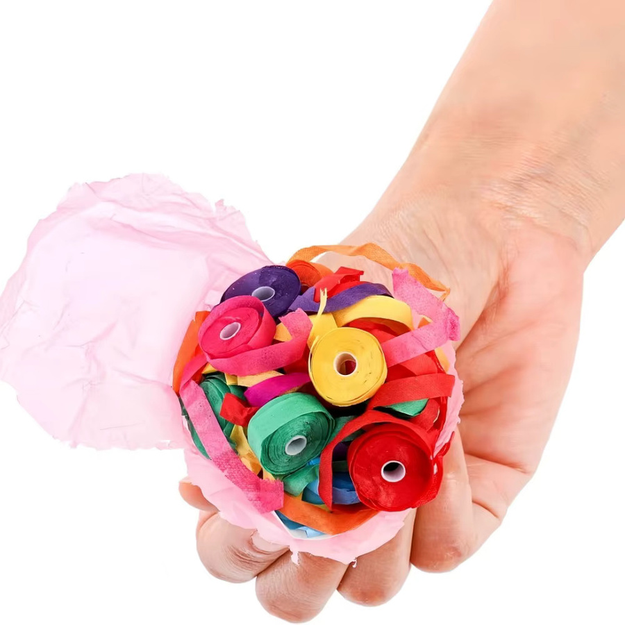 10 Stück Handwurfband aus Papier in Multicolour für Konfetti-Luftschlangen, Poppers und Papiercracker bei Hochzeiten, Geburtstagen oder Weihnachten - Bild 3