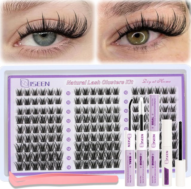 ISEEN Wimperncluster-Set, Wispy, C-Locken, Unisex - Bild 1
