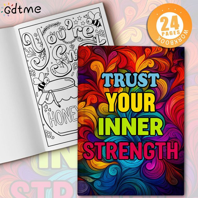 Malbuch für Erwachsene zur Stressbewältigung in Multicolour mit DIY-Kunstmotiven - Bild 1