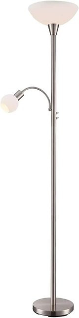 Lindby Stehlampe Elaina Modern 2-flammig aus Metall in Alu-grau, Höhe: 180 cm - Bild 1