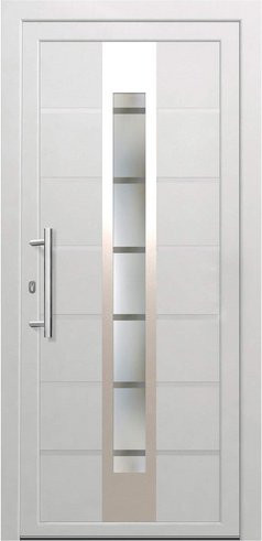 KNOCK Kunststoff-Haustür TROYA in Weiß mit Glaseinsatz, modern, B: 110 cm, H: 210 cm - Bild 1