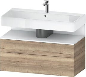 Duravit Waschtischunterschrank Qatego Wandhängend Weiß B: 99 cm, T: 47 cm, H: 59 cm - Bild 1