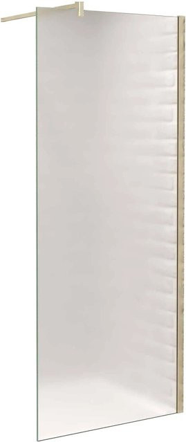 AICA Walk-in Duschwand mit Stabilisierungsstange aus Glas, Farbe Transparent, B: 140 cm, H: 200 cm - Bild 1