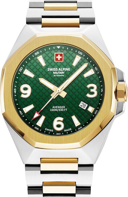 Swiss Alpine Military Herrenuhr, Quarz, Edelstahl, 42 mm, 10 ATM - Bild 1