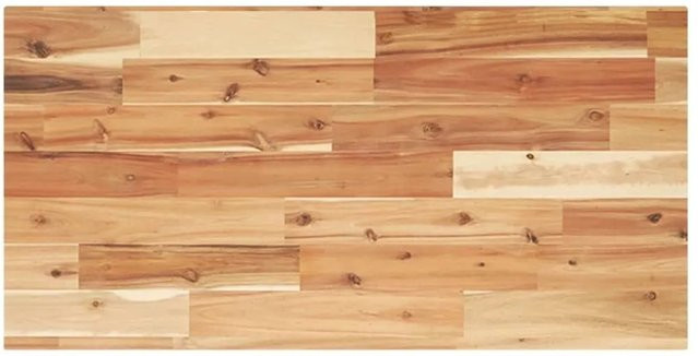 vidaXL Schweberegal aus Massivholz Akazie, Ölbehandelt, Braun, B/T/H: 60 x 40 x 2 cm - Bild 1