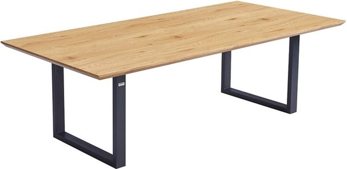 HOME DELUXE Esstisch AVENCIA Eckig mit U-Fuß in Eiche Natur, B: 240 cm, T: 120 cm - Bild 1