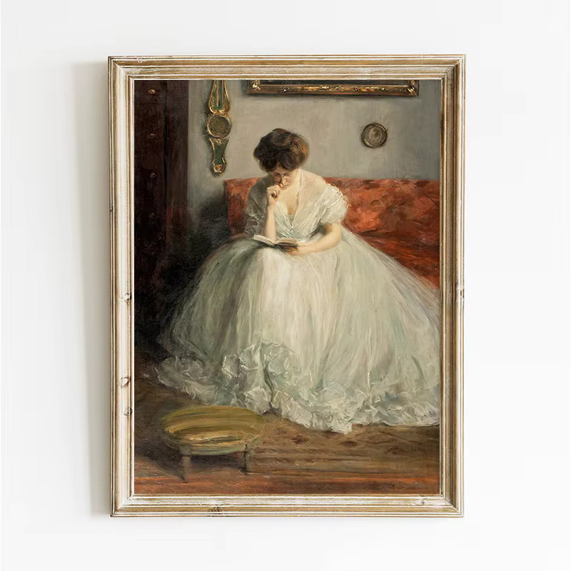 Potdemiel Vintage Noblewoman Portrait Canvas Wall Art Multicolor - Bild 2