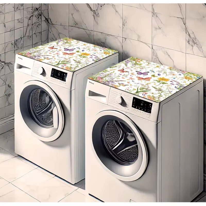 VIKAMA Tischsets mit Aquarell-Schmetterlingen und Blumen in Multicolour, wasserdichte und staubdichte Schutzmatten für Küche und Waschküche - Bild 6