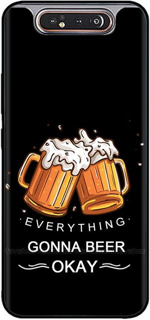 Schutzhülle aus weichem Silikon für Samsung Galaxy A80 in Schwarz (Modell SM-A805F) - Bild 1