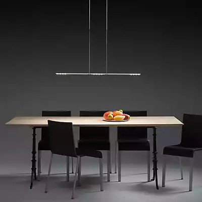 Baltensweiler Let D LED Pendelleuchte aus Aluminium in Silber, 3.000 K Warmweiß, Länge: 120 cm - Bild 1