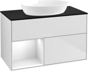 V&B Waschtischunterschrank Finion 100 in Weiß lackiert, B/T/H: 100 x 50,1 x 50,1 cm - Bild 1