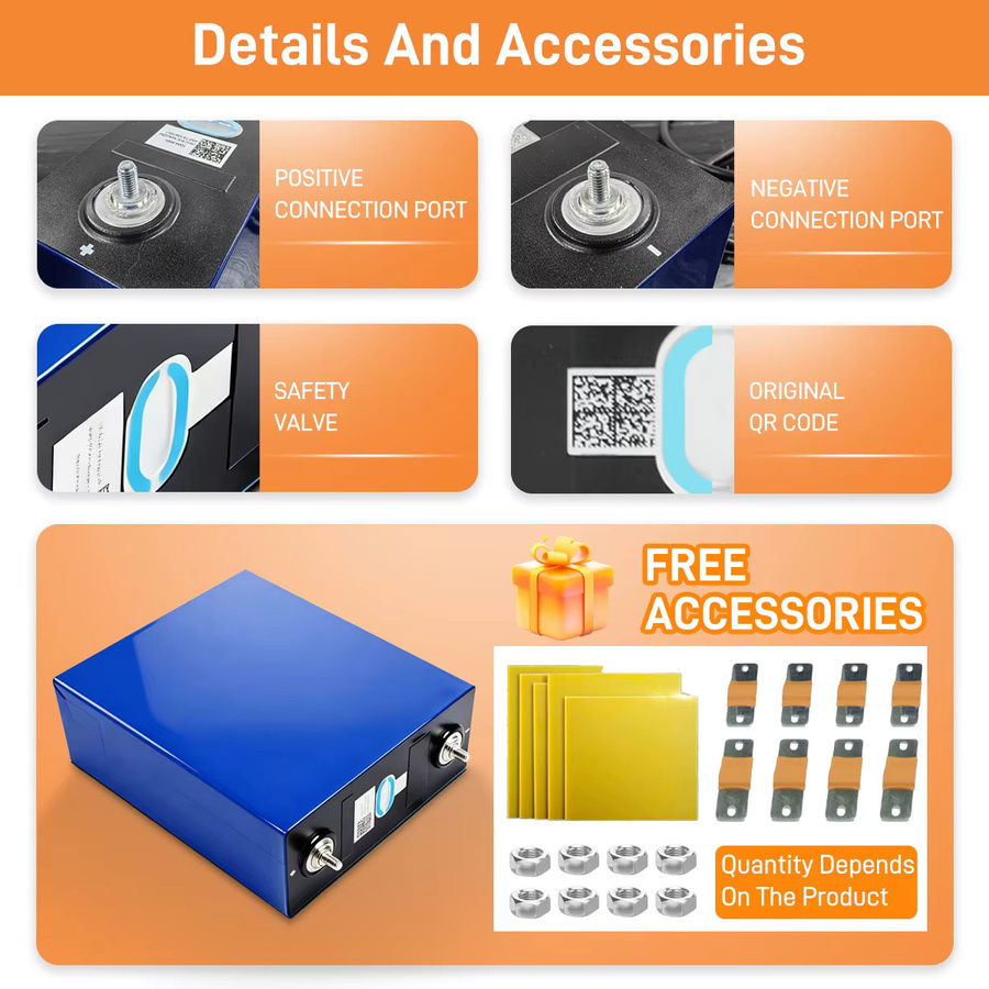 Foursun CALB 314Ah LiFePO4 Batterie Set, 4 Stück, 3,2V Klasse A, für Solarenergiespeicher und Wohnmobil-DIY-Systeme - Bild 6