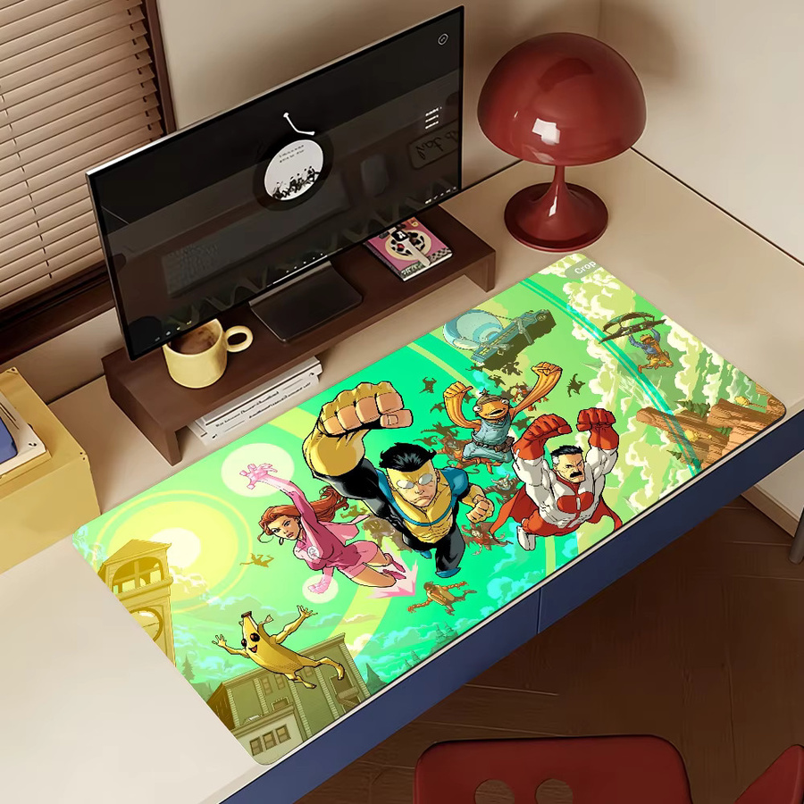 Cartoon I-InvincibleS Mauspad rutschfeste Schreibtischunterlage aus Gummi in Multicolour für PC und Laptop - Bild 4